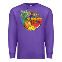 Purple hello summer pineapple Premium Sweatshirt - JahusDesignShop