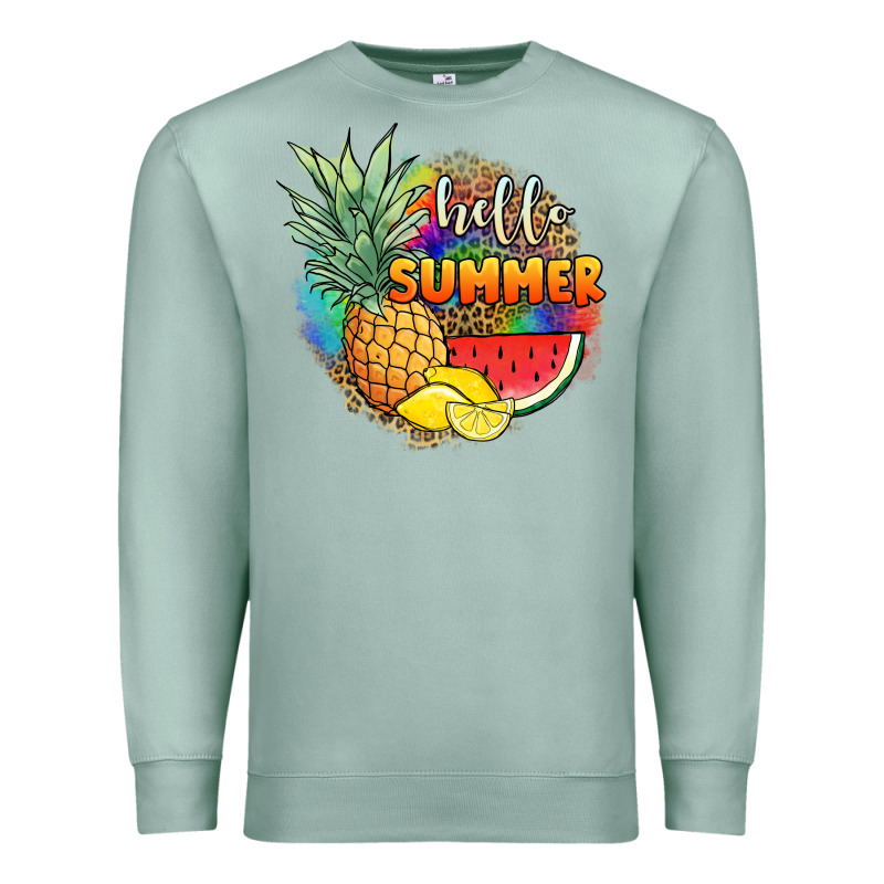 Hello Summer Pineapple Premium Sweatshirt by JahusDesignShop | Teevron