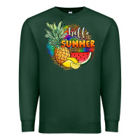 Sports Green hello summer pineapple Premium Sweatshirt - JahusDesignShop
