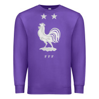 Purple FFF Two Stars Premium Sweatshirt - DesignPulse