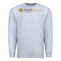 Heather Grey ziggi's coffee Premium Sweatshirt - DesignPulse