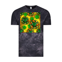 Cloud Black St. Patrick's sunflower seamless pattern Vintage Tee - BundleAndBundleShop