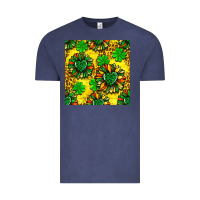 Vintage Denim St. Patrick's sunflower seamless pattern Vintage Tee - BundleAndBundleShop