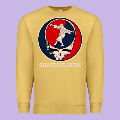 Grateful Dude Premium Sweatshirt Designed By Designpulse