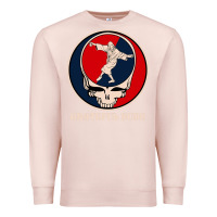 Pale Pink grateful dude Premium Sweatshirt - DesignPulse