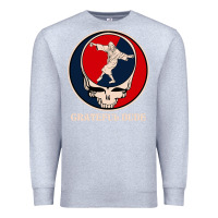 Heather Grey grateful dude Premium Sweatshirt - DesignPulse