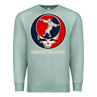 Seafoam grateful dude Premium Sweatshirt - DesignPulse