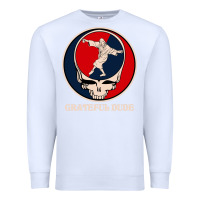 White grateful dude Premium Sweatshirt - DesignPulse
