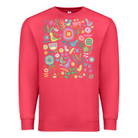 Cardinal cute birds t  shirt birds and blooms   cute floral pattern by cecca de Premium Sweatshirt - DesignPulse