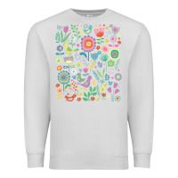 Dove Grey cute birds t  shirt birds and blooms   cute floral pattern by cecca de Premium Sweatshirt - DesignPulse