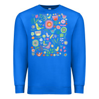 True Royal cute birds t  shirt birds and blooms   cute floral pattern by cecca de Premium Sweatshirt - DesignPulse