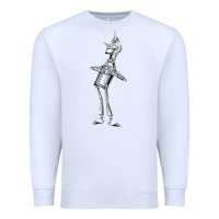 White vintage wizard of oz tinman Premium Sweatshirt - DesignPulse