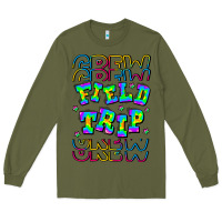 Army Green Crew Field Trip Long Sleeve Tee - CowhideDigitalArt