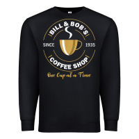 Black bill and bob coffee shop aa recovery gift t shirt Premium Sweatshirt - PixelWave