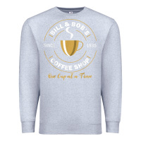 Heather Grey bill and bob coffee shop aa recovery gift t shirt Premium Sweatshirt - PixelWave