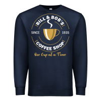 Navy bill and bob coffee shop aa recovery gift t shirt Premium Sweatshirt - PixelWave