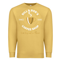 Antique Gold bill and bob coffee shop aa recovery gift t shirt Premium Sweatshirt - PixelWave