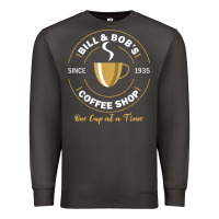 Smoke bill and bob coffee shop aa recovery gift t shirt Premium Sweatshirt - PixelWave