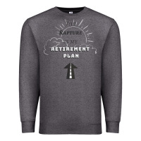 Charcoal Heather the rapture is my retirement plan bible heaven jesus Premium Sweatshirt - PixelWave