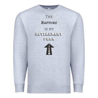 Heather Grey the rapture is my retirement plan bible heaven jesus Premium Sweatshirt - PixelWave