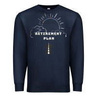 Navy the rapture is my retirement plan bible heaven jesus Premium Sweatshirt - PixelWave