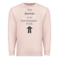 Pale Pink the rapture is my retirement plan bible heaven jesus Premium Sweatshirt - PixelWave
