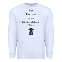 White the rapture is my retirement plan bible heaven jesus Premium Sweatshirt - PixelWave