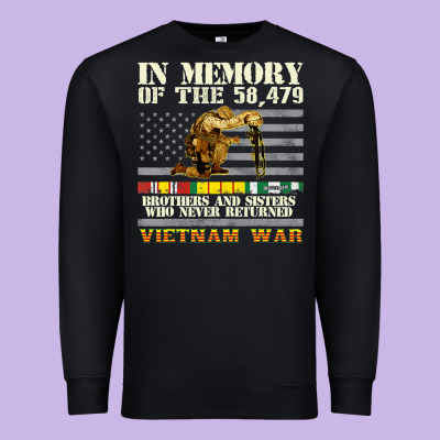 Vietnam War Veterans Us Memorial Day In The Memory Of 58479 38 Premium Sweatshirt Designed By Pixelwave