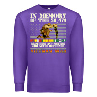 Purple Vietnam War Veterans US Memorial Day In The Memory Of 58479 38 Premium Sweatshirt - PixelWave