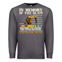 Charcoal Heather Vietnam War Veterans US Memorial Day In The Memory Of 58479 38 Premium Sweatshirt - PixelWave
