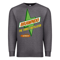 Charcoal Heather brawndo the thirst mutilator   idiocracy inspired active Premium Sweatshirt - PixelWave
