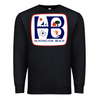 Black Coat of arms of Huntington Beach Premium Sweatshirt - PixelWave