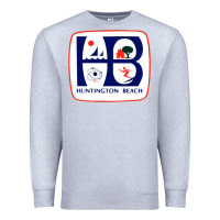 Heather Grey Coat of arms of Huntington Beach Premium Sweatshirt - PixelWave