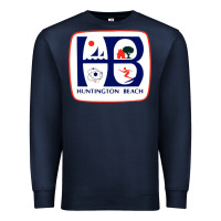 Navy Coat of arms of Huntington Beach Premium Sweatshirt - PixelWave