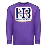 Purple Coat of arms of Huntington Beach Premium Sweatshirt - PixelWave