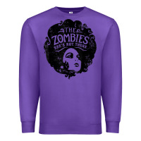 Purple the zombies   she's not there t shirt Premium Sweatshirt - PixelWave