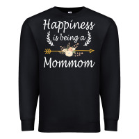 Black happiness is being a mommom  cute mothers day gifts Premium Sweatshirt - PixelWave