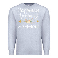 Heather Grey happiness is being a mommom  cute mothers day gifts Premium Sweatshirt - PixelWave