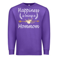 Purple happiness is being a mommom  cute mothers day gifts Premium Sweatshirt - PixelWave