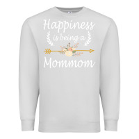 Dove Grey happiness is being a mommom  cute mothers day gifts Premium Sweatshirt - PixelWave