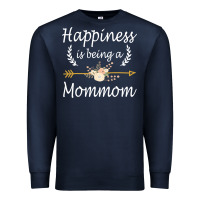 Navy happiness is being a mommom  cute mothers day gifts Premium Sweatshirt - PixelWave