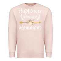 Pale Pink happiness is being a mommom  cute mothers day gifts Premium Sweatshirt - PixelWave