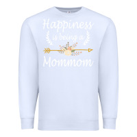 White happiness is being a mommom  cute mothers day gifts Premium Sweatshirt - PixelWave