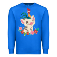 True Royal Moana HeiHei Rooster Pua Flowers Graphic Premium Sweatshirt - PixelWave