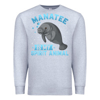 Heather Grey manatee gifts Premium Sweatshirt - PixelWave