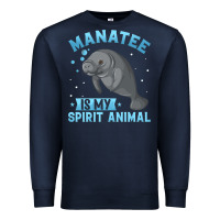 Navy manatee gifts Premium Sweatshirt - PixelWave