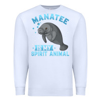 White manatee gifts Premium Sweatshirt - PixelWave
