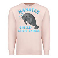 Pale Pink manatee gifts Premium Sweatshirt - PixelWave
