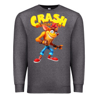 Charcoal Heather crash bandicoot Premium Sweatshirt - PixelWave