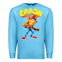 Ocean Blue crash bandicoot Premium Sweatshirt - PixelWave